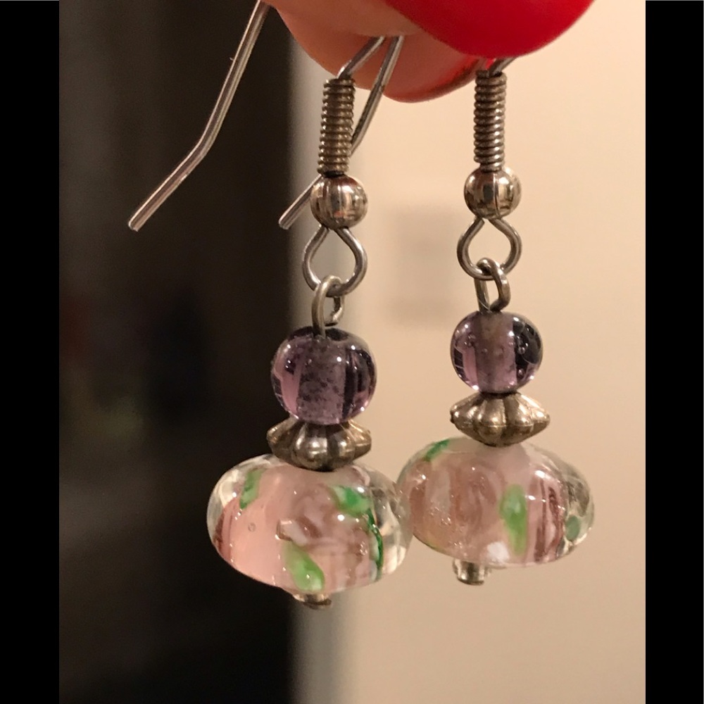 🎉3 for $20🎉Glass Earrings Silver Hardware